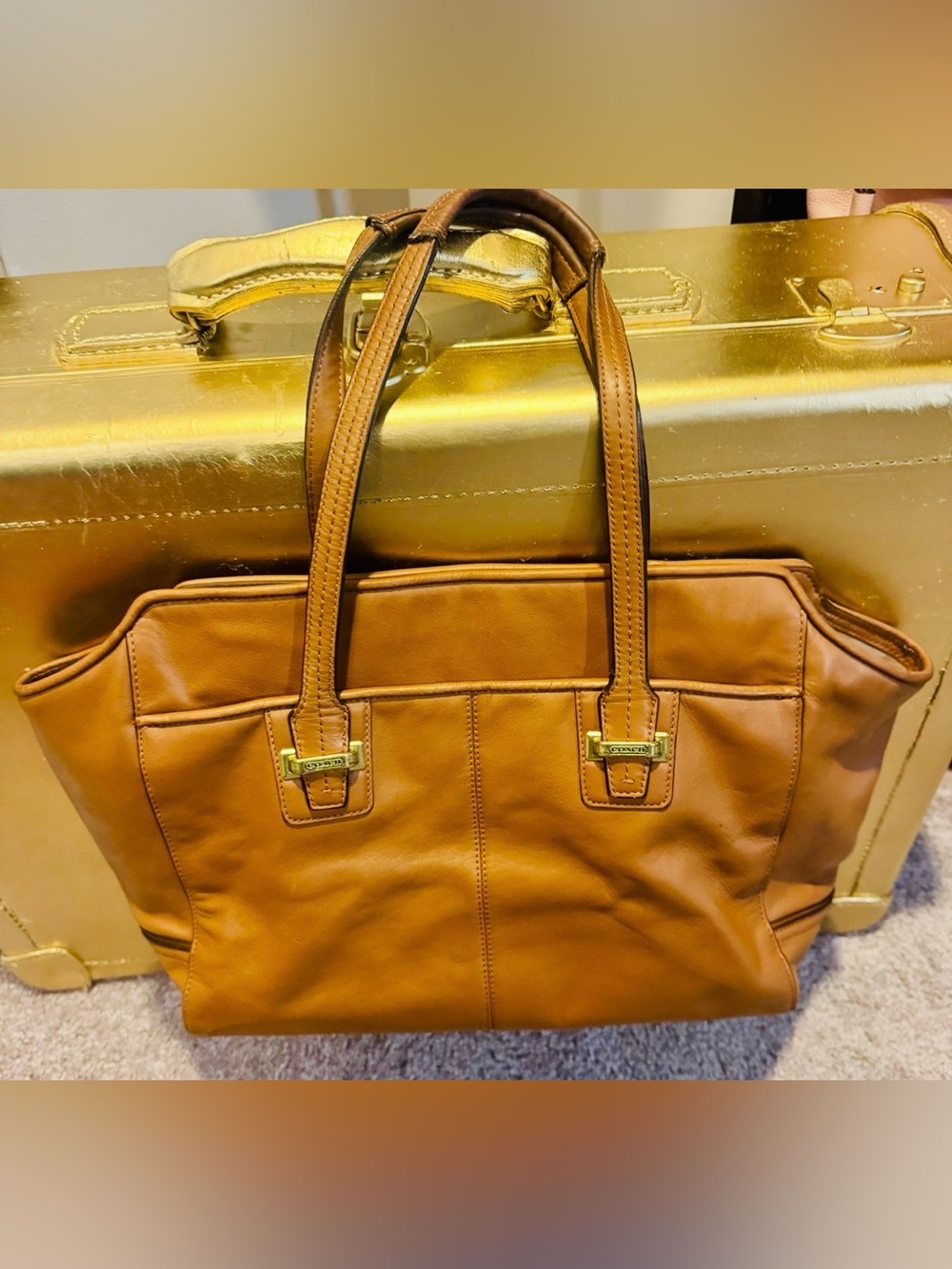 Coach Taylor Alexis Carryall in British Tan - Picture 10 of 13